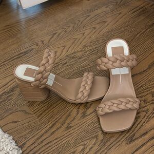 Dolce Vita Braided Light Brown Block Heels